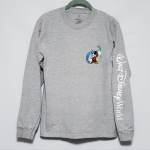 Walt Disney World gray long sleeve Mickey Mouse 4 Parks 1 World Small shirt